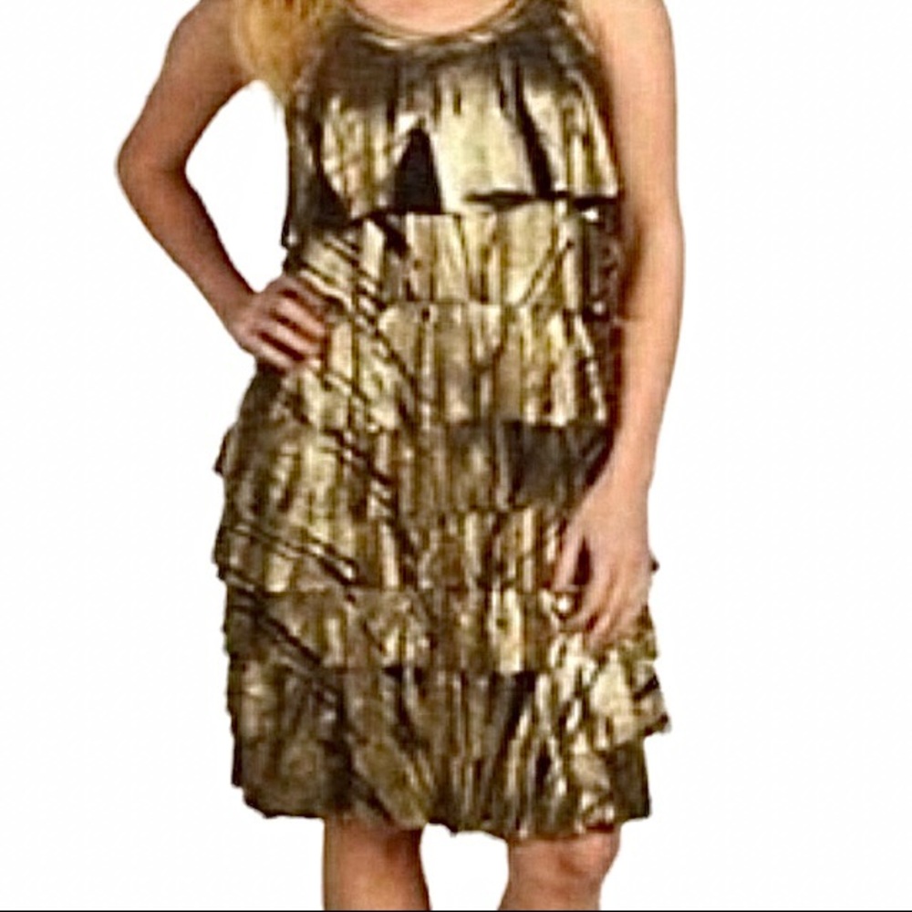 Michael Kors Sleeveless Cascade Ruffle Dress
